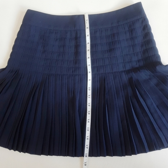 J. Crew Navy Box Pleated Mini Skirt - Picture 3 of 5